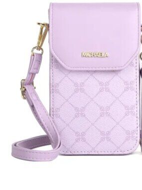 Michaela Light Purple Pink Crossbody Phone Bag Mini Shoulder Purse with Strap